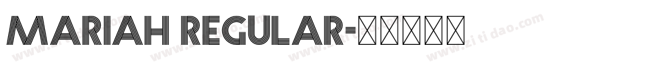 Mariah Regular字体转换